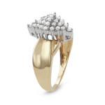 Turn heads with our Yaffie Sterling Silver Marquise Diamond Cluster Ring - 1/2CTTW Waterfall Design!