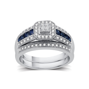 Say Yes to Yaffie Platinaire Bridal Set with 1/3 ct. of Dazzling Diamonds