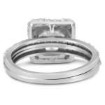 Micro Pave Diamond Bridal Set: Yaffie White Gold Princess-Centered 1 1/2 Carat Treasure