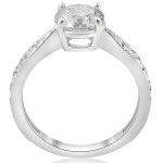 Vintage Scroll Diamond Engagement Ring - Yaffie White Gold, 1.5ct, Clarity Enhanced