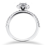 Wedding Bliss: Yaffie White Gold Halo Ring Set with 1 cttw Sparkling Diamonds