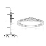 Dazzling Yaffie White Gold Diamond Three Stone Engagement Ring with 1/4 ct Total Diamond Weight