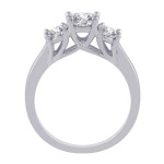 The Yaffie White Gold Diamond 3-stone Engagement Ring with 1/4ct TDW