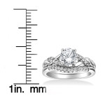Matching Diamond Engagement and Wedding Ring Set in Yaffie White Gold with 5/8 cttw