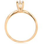 Golden Romance: Yaffie 1/4 ct TDW Diamond Engagement Ring