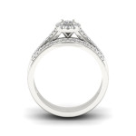 Sterling Silver Bridal Set with 1/4ct TDW of Yaffie Sparkling Diamonds