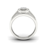 Sparkling Sterling: Yaffie 1/4ct Diamond Halo Bridal Set