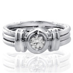 Unveil Eternal Bliss with Yaffie Luxe 14k White Gold Diamond Wedding Ring