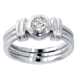 Unveil Eternal Bliss with Yaffie Luxe 14k White Gold Diamond Wedding Ring
