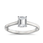GIA Certified Emerald-Cut Diamond Ring with Yaffie Gold
