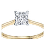 GIA Certified Princess Engagement Ring with 1.5ct of Yaffie Gold Diamonds
