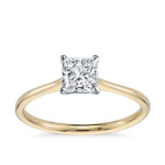 GIA Certified Princess Engagement Ring with 1.5ct of Yaffie Gold Diamonds