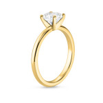 Certified GIA Round-Cut Diamond Engagement Ring - Yaffie Gold 1 1/8ct TDW