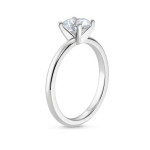 Certified GIA Round-cut Diamond Solitaire Engagement Ring with 1 1/8ct Yaffie Gold