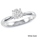 Dazzling Diamond Solitaire Ring by Yaffie Gold - 1/2ct TDW