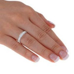 Sparkling Yaffie Gold Engagement Ring with 1/2 Carat TDW Princess Diamond