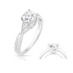 Sparkling Yaffie Gold Diamond Solitaire Engagement Ring - 1ct TDW