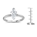 Marquise Diamond Engagement Ring, GIA Certified 1ct TDW - Yaffie Gold