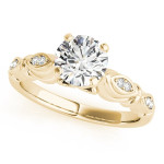 Vintage Round Solitaire Engagement Ring with 2.05ct of Yaffie Gold Sparkle