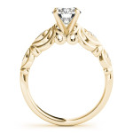 Vintage Round Solitaire Engagement Ring with 2.05ct of Yaffie Gold Sparkle