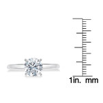 Golden Round-Cut Diamond Ring with 7/8ct TDW and GIA Certification by Yaffie