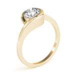 Ultimate Chic: Yaffie Gold Solitaire Ring with 0.90ct Diamond