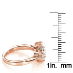 Gold Flower Engagement Ring with 1.2ct Diamond - Yaffie Unique Design