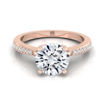 Radiant Yaffie Rose Gold Diamond Solitaire Engagement Ring