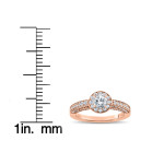 Yaffie Rose Gold Diamond Halo Ring: A Sparkly Treasure Worth 1 Carat!