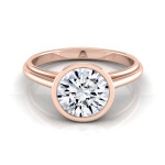 Beautify your love with Yaffie Rose Gold Round Diamond Solitaire Ring, crowned with a staggering 1/2ct TDW Diamond in a sleek bezel design.