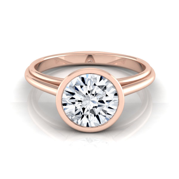 Beautify your love with Yaffie Rose Gold Round Diamond Solitaire Ring, crowned with a staggering 1/2ct TDW Diamond in a sleek bezel design.