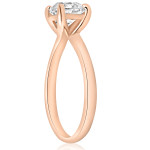Rose Gold Yaffie Solitaire Engagement Ring with Brilliant Cut Diamond (1ct TDW, Clarity Enhanced)