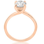 Glistening Yaffie Rose Gold Diamond Solitaire Engagement Ring with 1ct TDW and Brilliant Cut