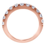 Rose Gold Anniversary Ring with 1ct TDW Split Prong Diamonds by Yaffie.