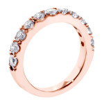 Rose Gold Anniversary Ring with 1ct TDW Split Prong Diamonds by Yaffie.