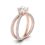 Radiant Romance Sparkler: Yaffie Rose Gold Round Diamond Engagement Ring with 2.25ct TDW