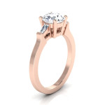 Radiant Yaffie Rose Gold Engagement Ring with Sparkling 3/4ct White Diamonds