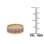 Sparkling Memories: Yaffie Rose Gold Anniversary Band with Diamonds and Sapphires