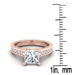IGI Certified Yaffie Rose Gold Diamond Engagement Ring - Stunning 1 1/3ct Princess-cut Solitaire