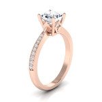 IGI-certified Princess-cut Diamond Engagement Ring with 1 1/8ct TDW in Yaffie Rose Gold