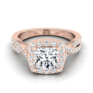 Say 'Yes' to this IGI-Certified Yaffie Twisted Halo Diamond Engagement Ring