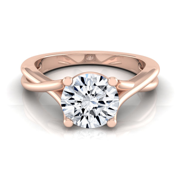 Yaffie Radiant Rose Gold 1ct Round Diamond Solitaire Engagement Ring - IGI Certified