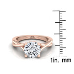 Yaffie Radiant Rose Gold 1ct Round Diamond Solitaire Engagement Ring - IGI Certified