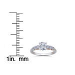 Eco-Friendly Lab Grown Diamond Ring Set with Matching Wedding Band in Yaffie White & Rose Gold. Total 1 1/10 ct TDW.