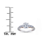 Vintage Eco-Friendly Lab Grown Diamond Engagement Ring - Yaffie White & Rose Gold, 1 3/8 ct TDW