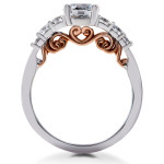 Vintage Eco-Friendly Lab Grown Diamond Engagement Ring - Yaffie White & Rose Gold, 1 3/8 ct TDW