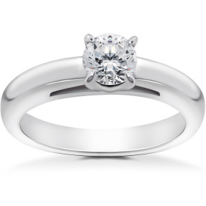Sparkling Yaffie Engagement Ring with 1/2 Carat Round Diamond