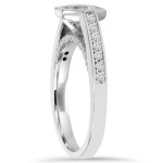 Sparkling Yaffie White Gold Diamond Engagement Ring with 1 1/10 ct TDW Bezel Setting