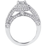 Vintage Round Diamond Wedding Ring with 1 1/10 ct TDW in Yaffie White Gold
