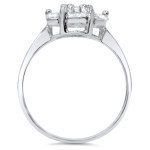 Dazzling Yaffie Cluster Diamond Ring in White Gold with a 1 1/2ct TDW